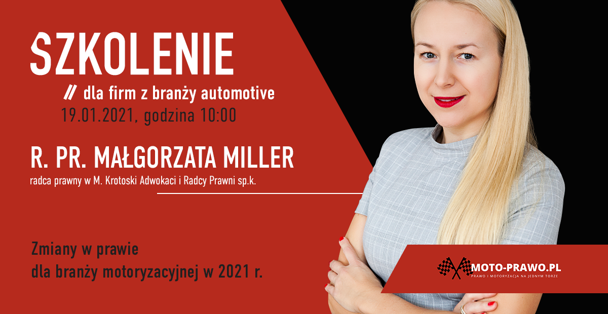 WEBINAR: Zmiany w prawie dla branży motoryzacyjnej w 2021 r.